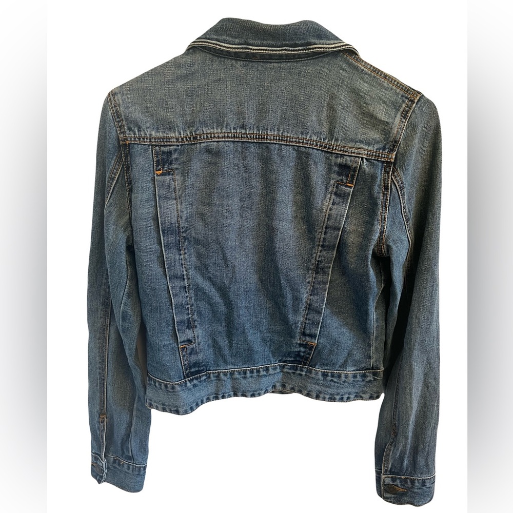 Free People Fitted Denim Jacket Indigo Size Extra Small XS - Picture 9 of 15